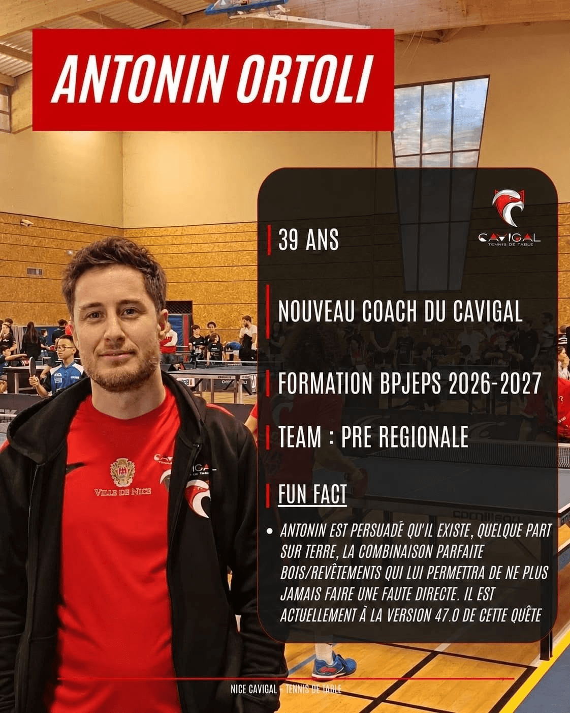 Antonin rejoint le staff